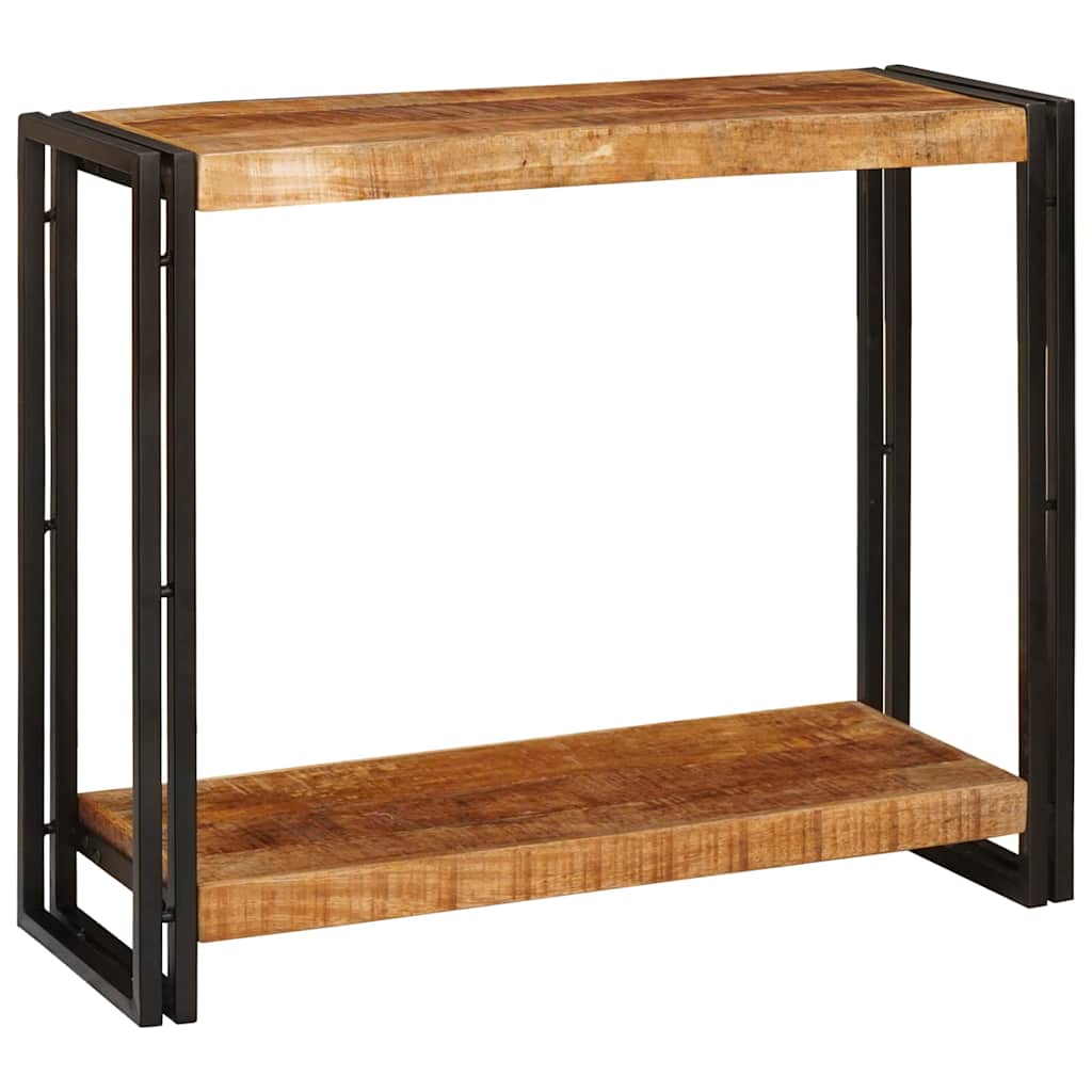 Konsolbord med hylde Brun 90 x 33 x 75 cm Massivt mangotræ