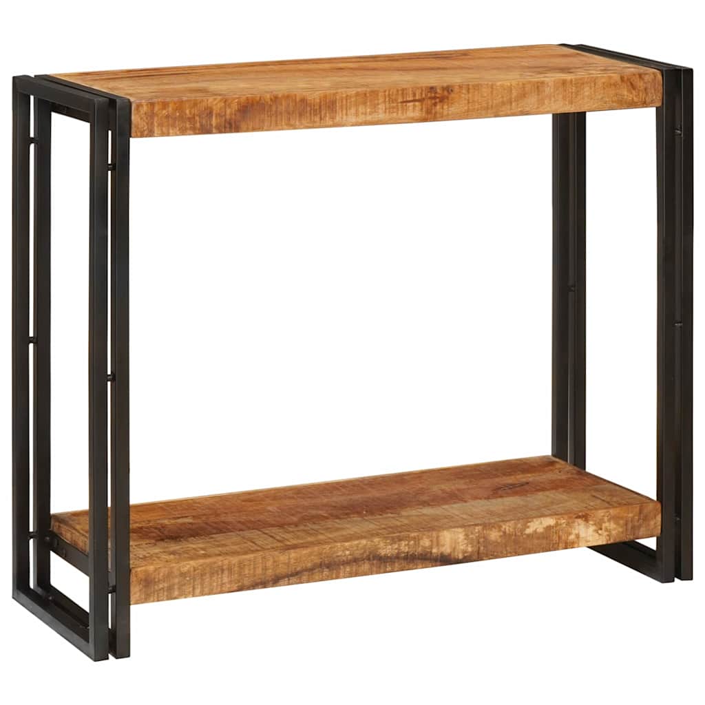 Konsolbord med hylde Brun 90 x 33 x 75 cm Massivt mangotræ