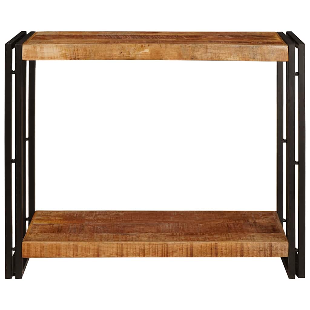 Konsolbord med hylde Brun 90 x 33 x 75 cm Massivt mangotræ