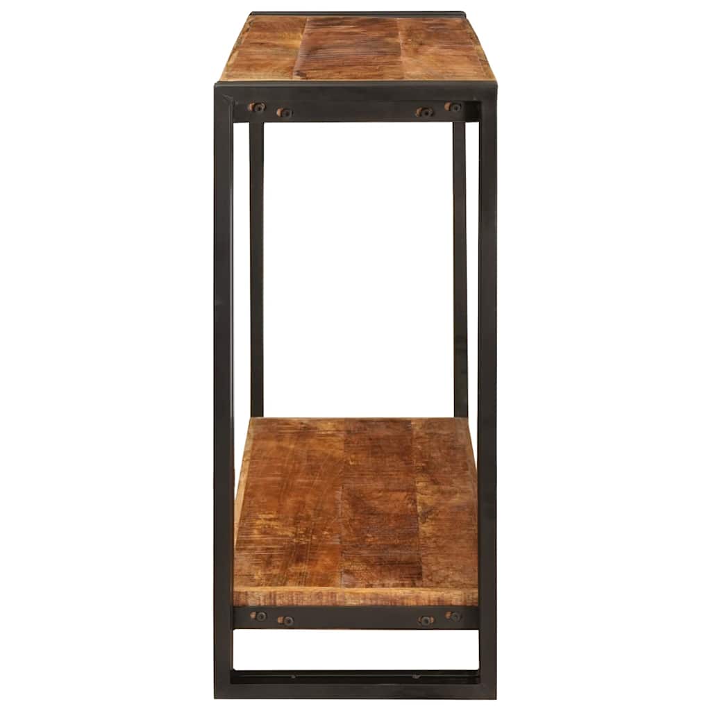 Konsolbord med hylde Brun 90 x 33 x 75 cm Massivt mangotræ