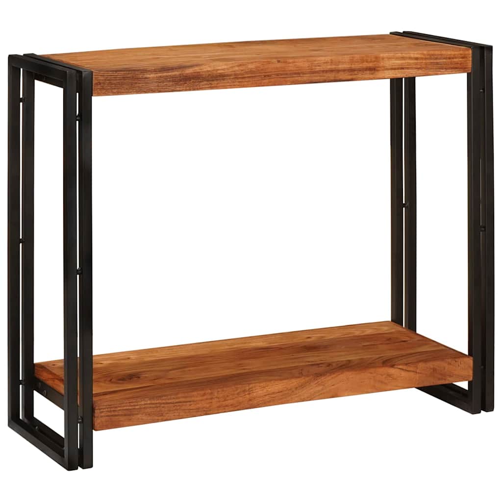 Konsolbord med hylde Brun 90 x 33 x 75 cm Massivt Akacietræ