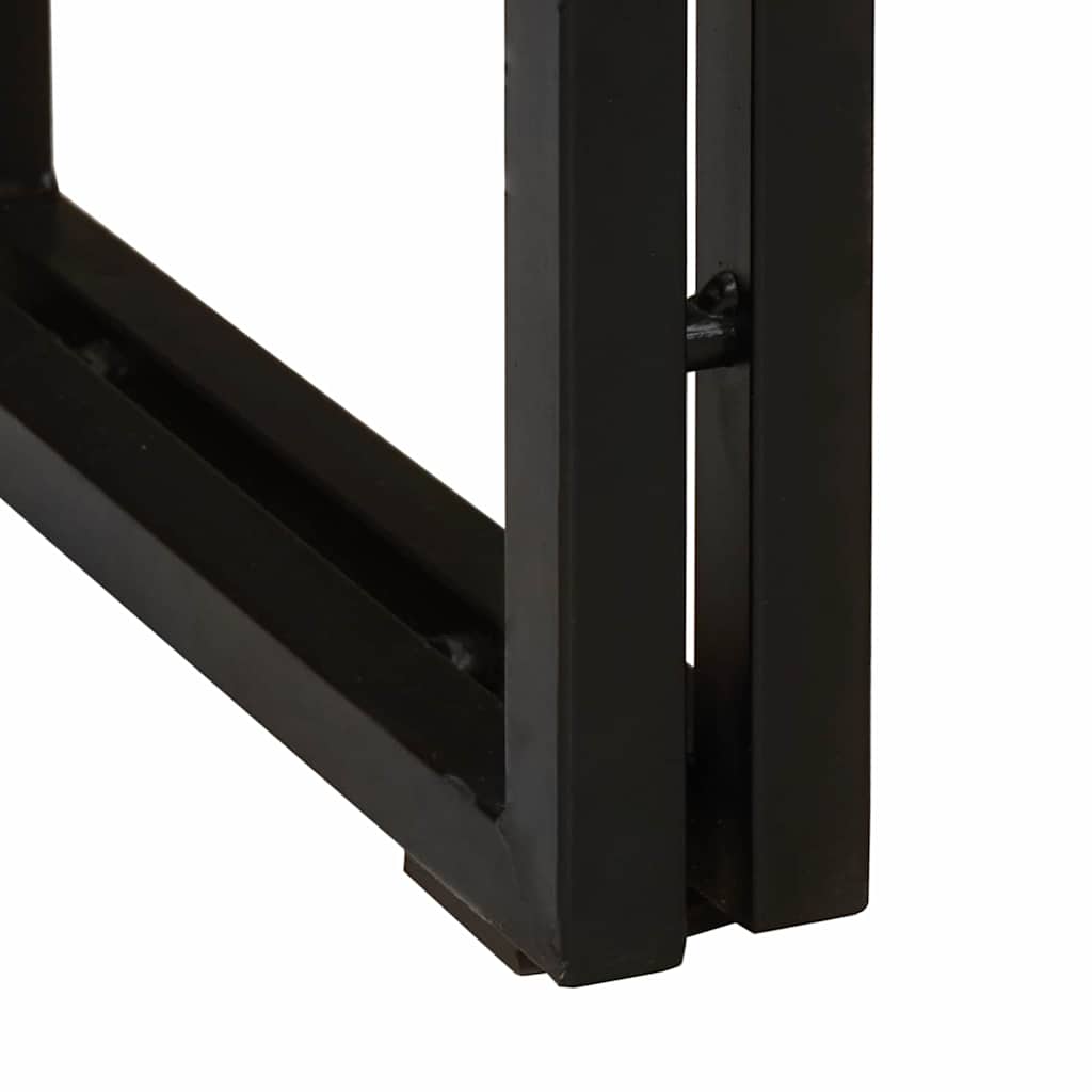 Konsolbord med hylde Brun 160 x 33 x 75 cm Massivt mangotræ