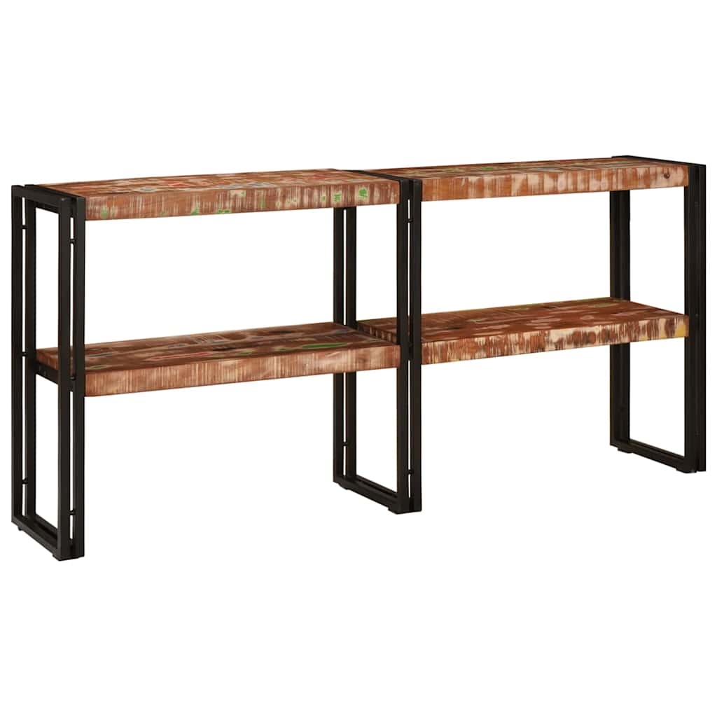 Konsolbord Flerfarvet 160 x 33 x 75 cm Solid genbrugs træ