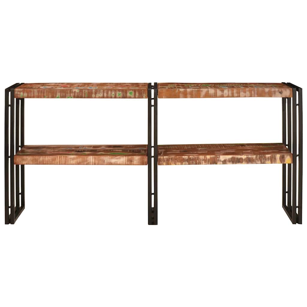 Konsolbord Flerfarvet 160 x 33 x 75 cm Solid genbrugs træ