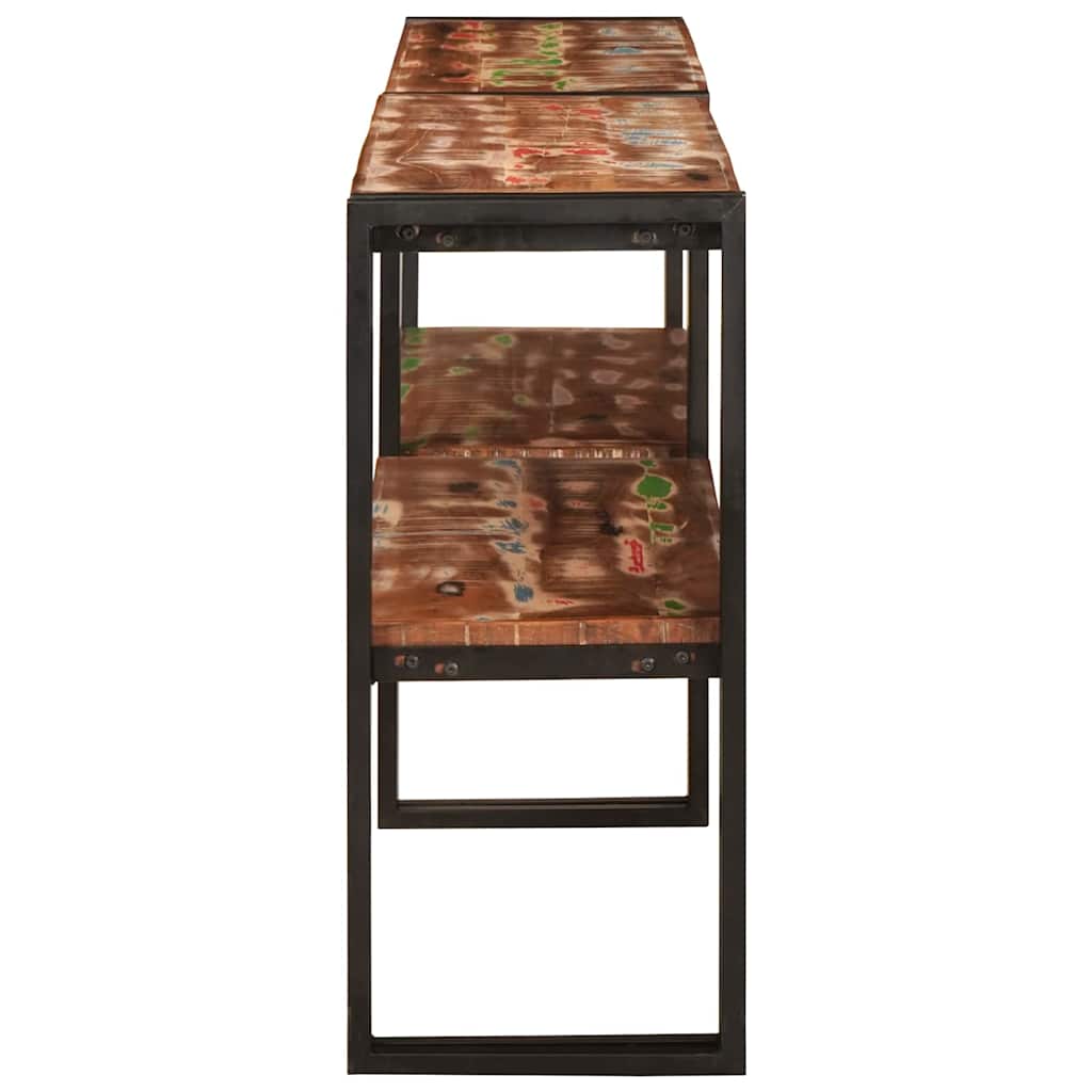 Konsolbord Flerfarvet 160 x 33 x 75 cm Solid genbrugs træ