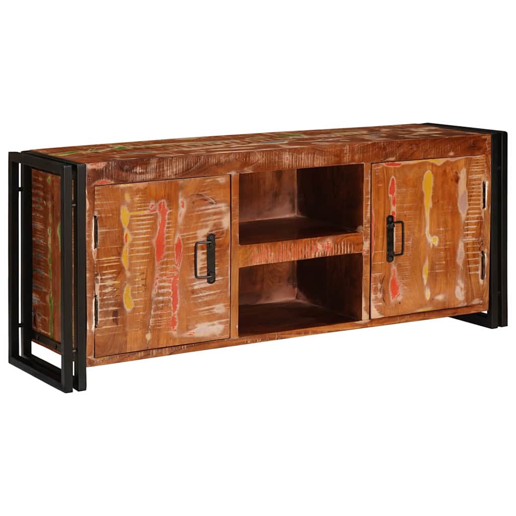 TV-skab Flerfarvet 120 x 33 x 50 cm Massivt genanvendt træ