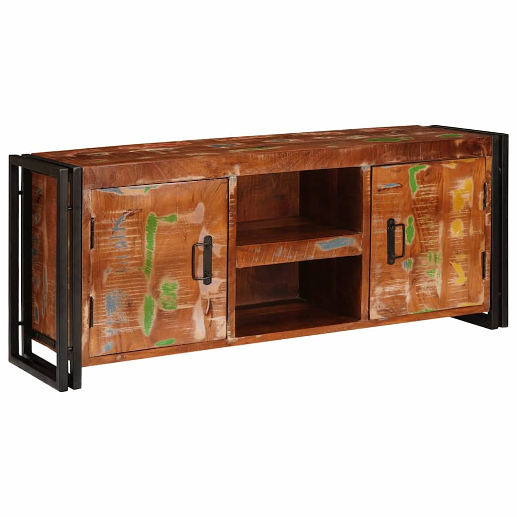 TV-skab Flerfarvet 120 x 33 x 50 cm Massivt genanvendt træ