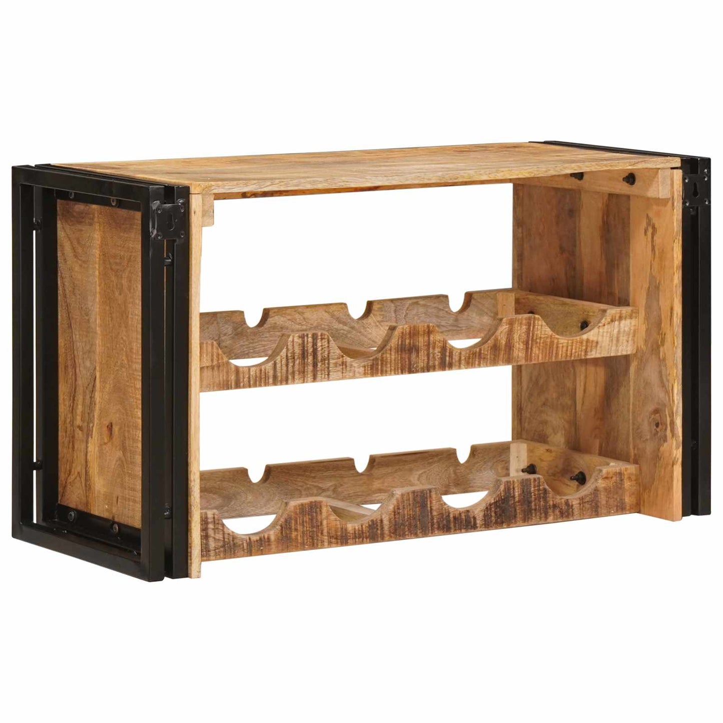 Vinfad Brun 80 x 45 x 33 cm Solid Grov Mango Træ