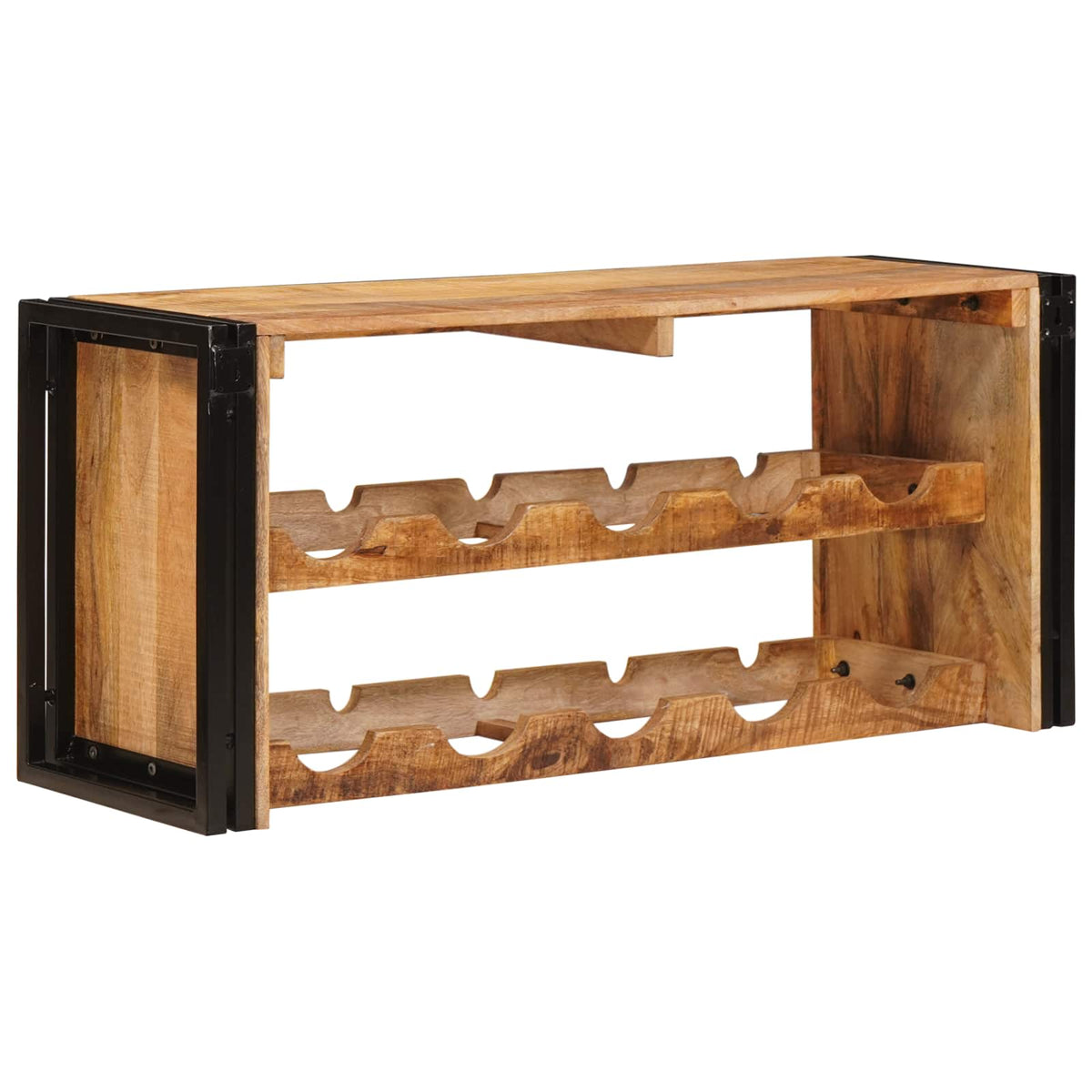 Vinfad Brun 100 x 45 x 33 cm Solid Grov Mango Træ