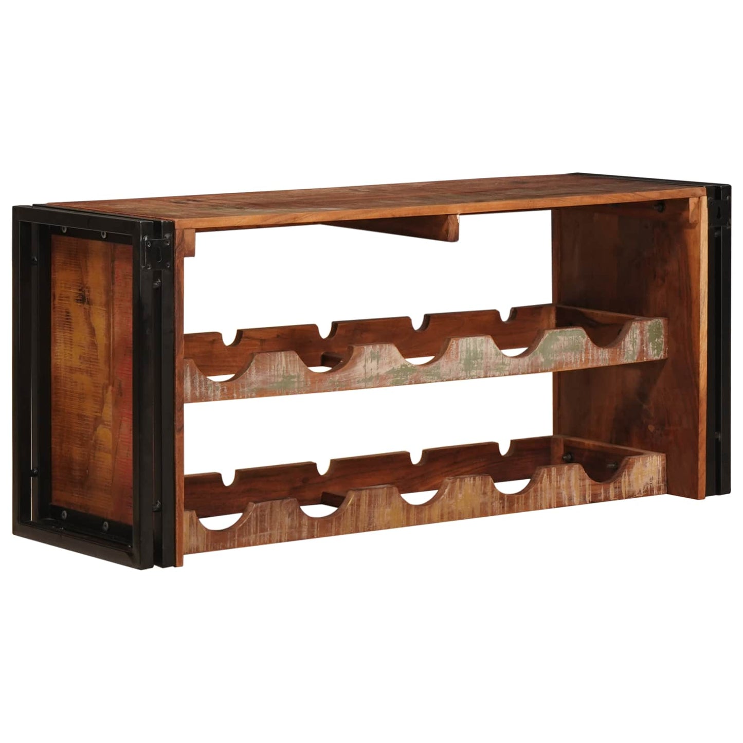 Vinfad Brun 100 x 45 x 33 cm Solid genvundet træ