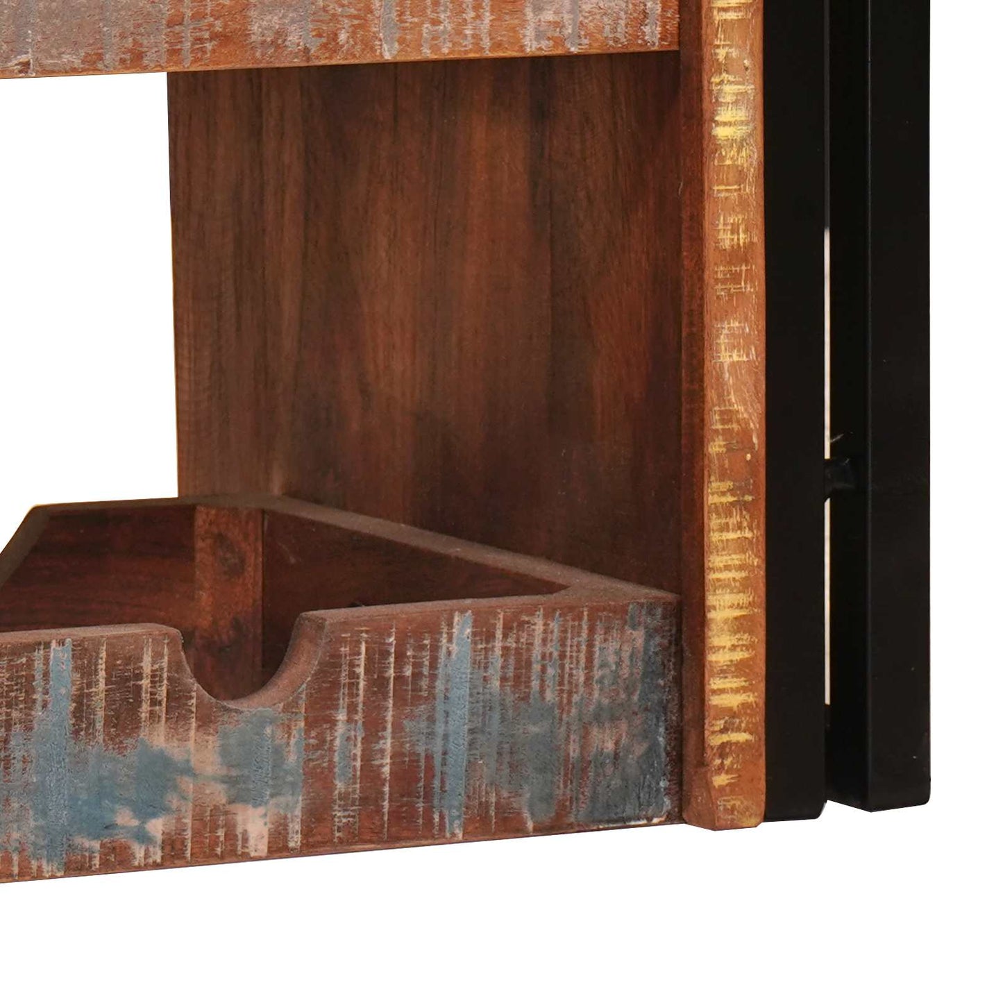 Vinfad Brun 120 x 45 x 33 cm Solid genvundet træ