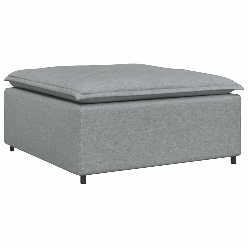 modulsofa med fodskammel og hynder lysegrå