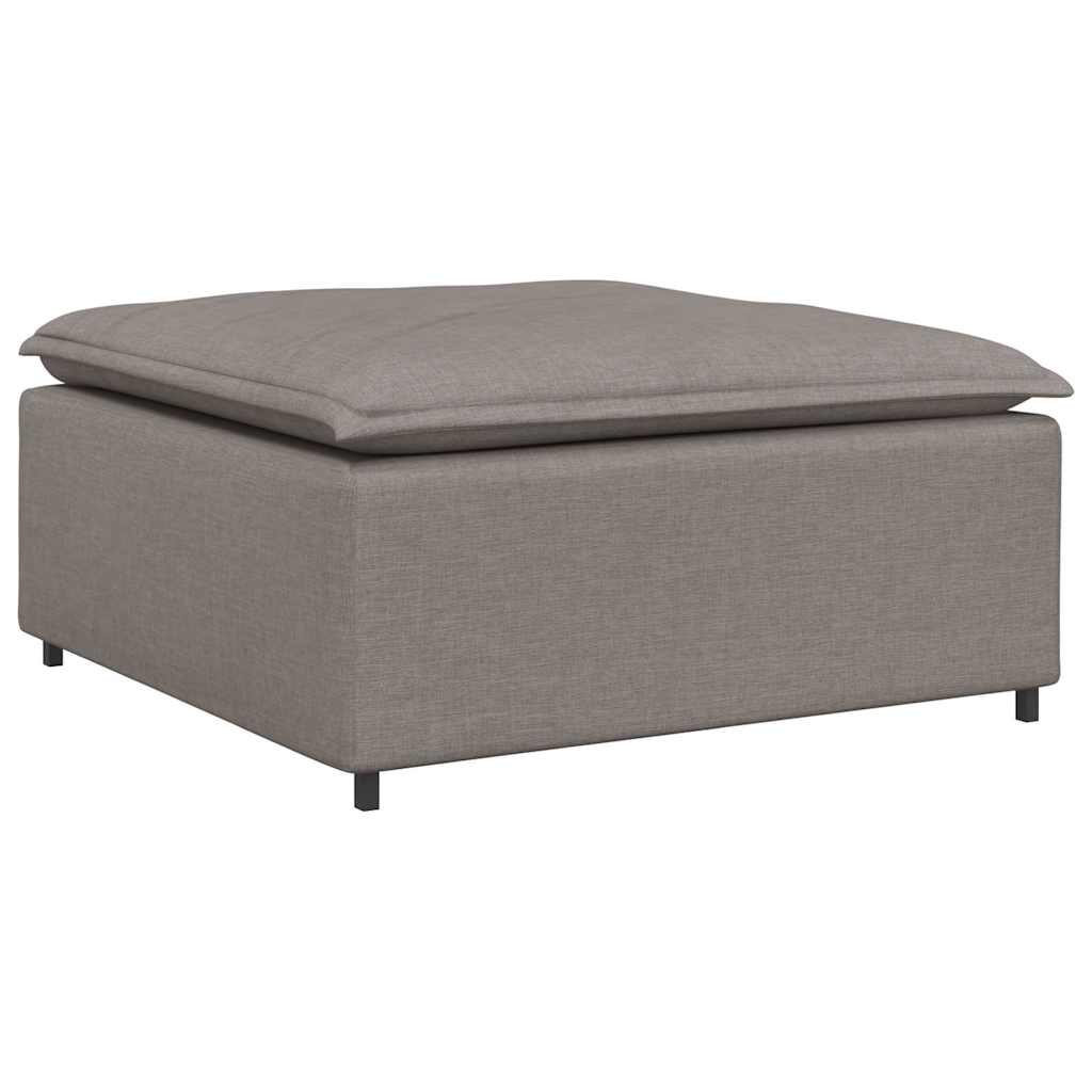 modulsofa med fodskammel og hynder gråbrun