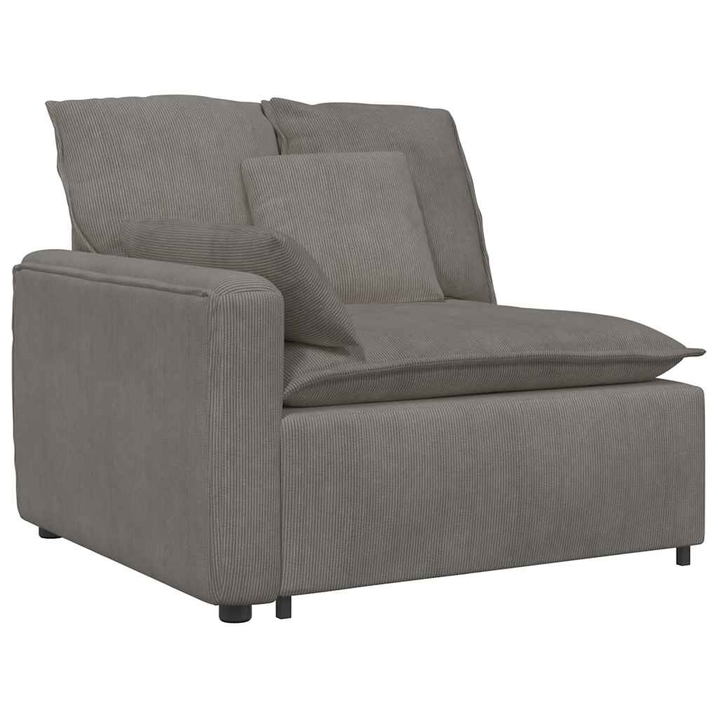 modulsofa med fodskammel og hynder lysegrå