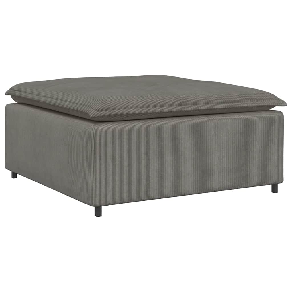 modulsofa med fodskammel og hynder lysegrå