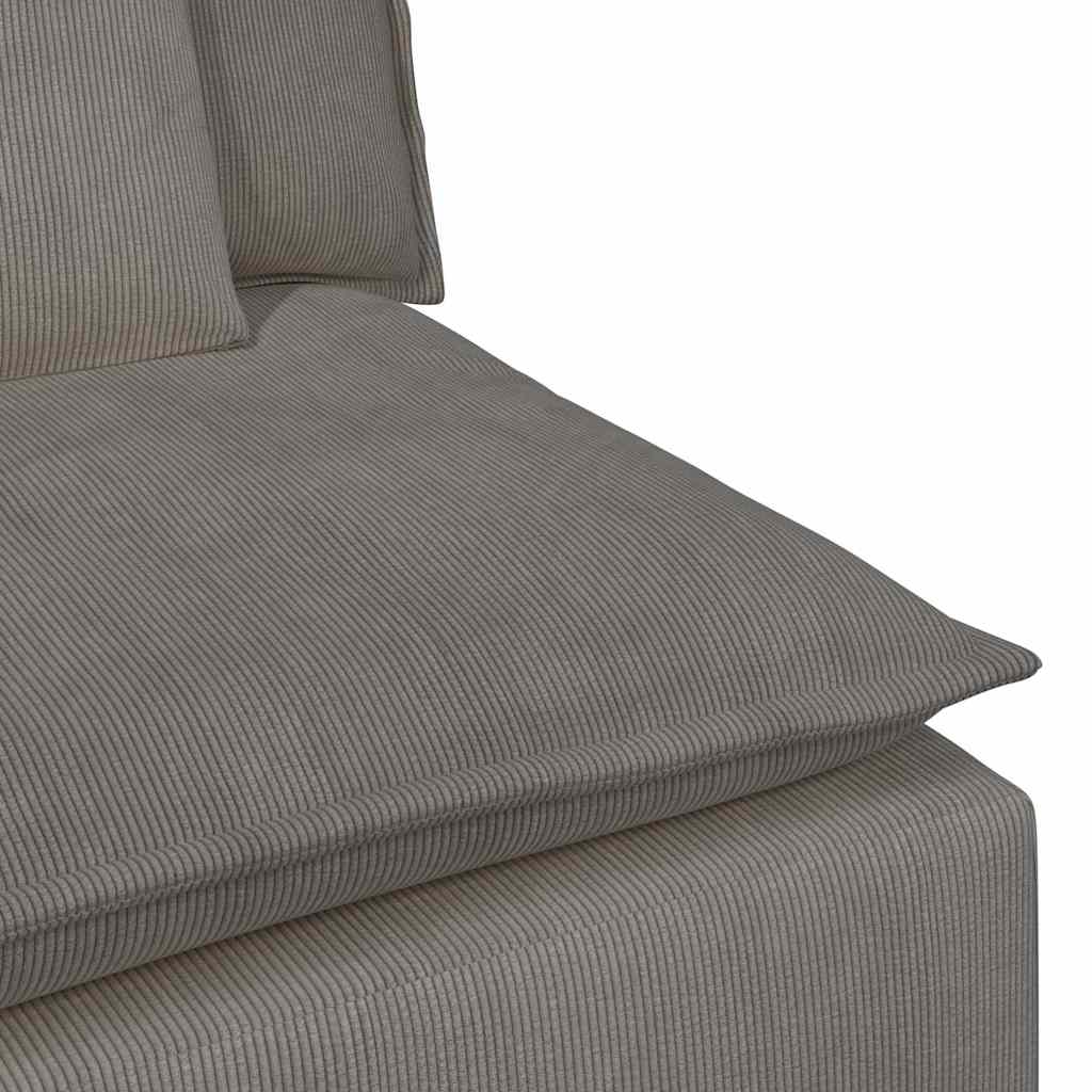 modulsofa med fodskammel og hynder lysegrå