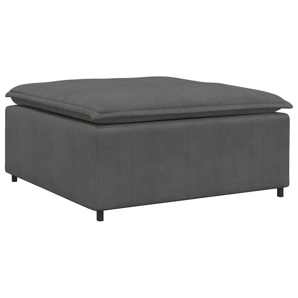 modulsofa med fodskammel og hynder mørkegrå