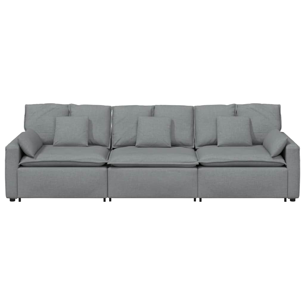 modulsofa med hynder lysegrå
