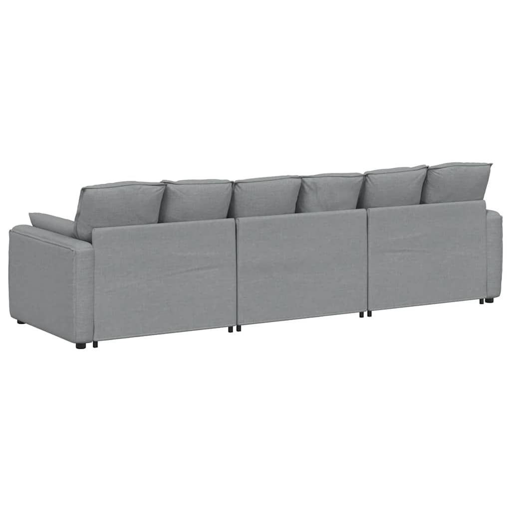 modulsofa med hynder lysegrå