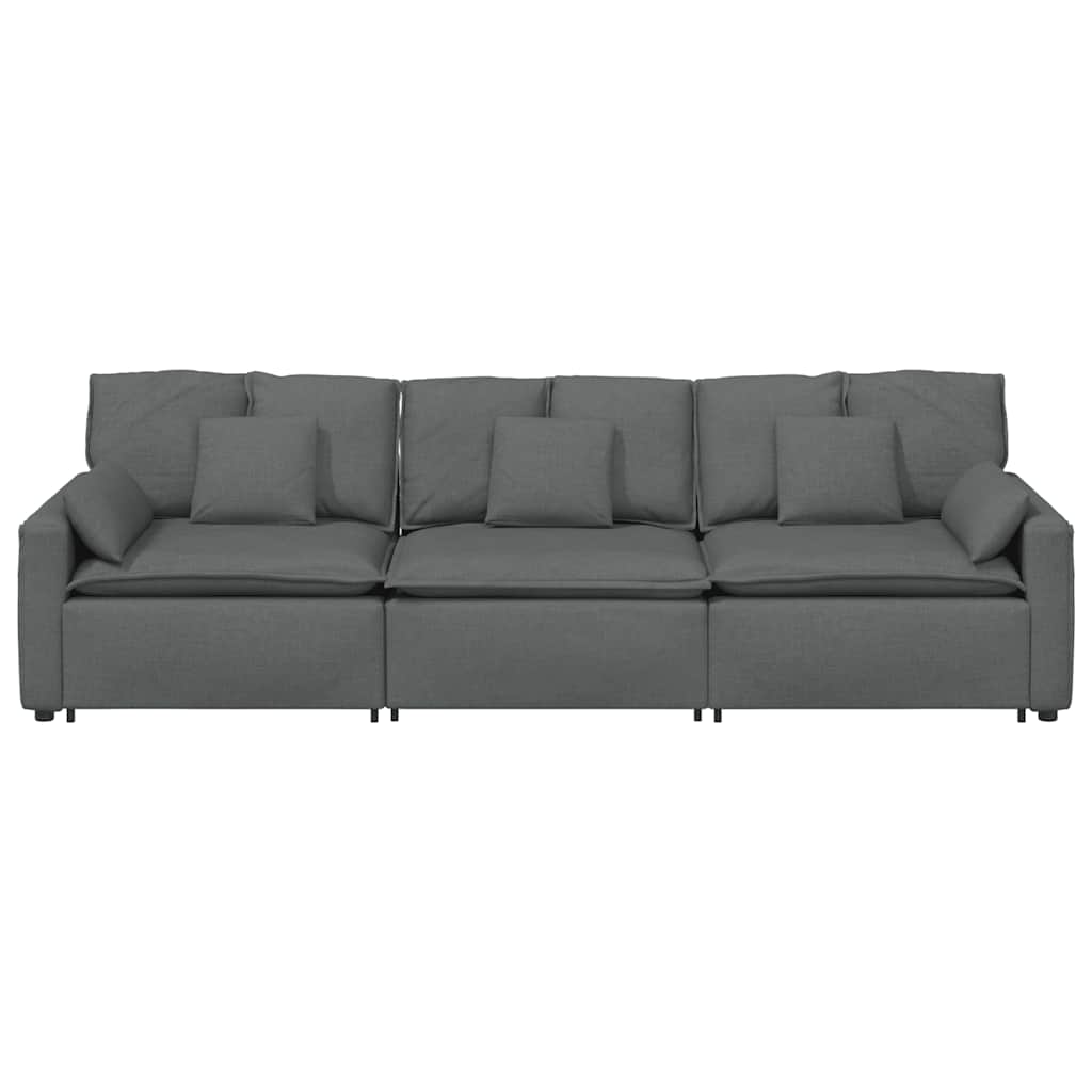 modulsofa med hynder mørkegrå