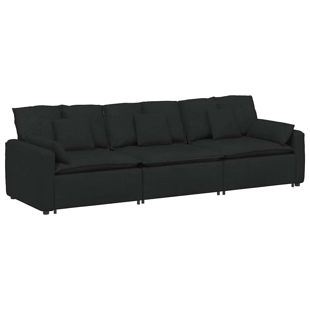 modulsofa med hynder sort