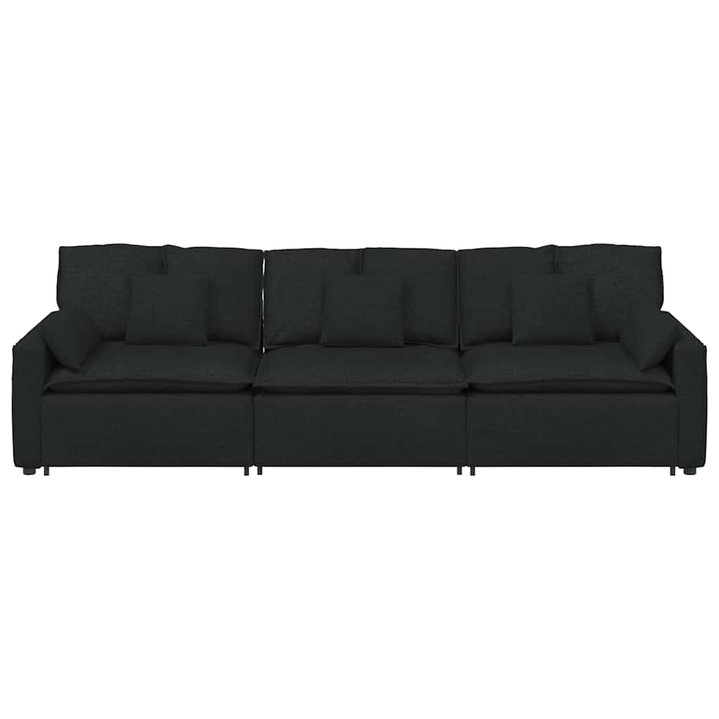 modulsofa med hynder sort