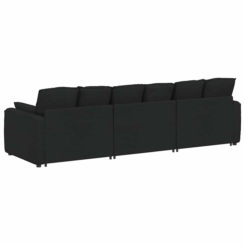 modulsofa med hynder sort