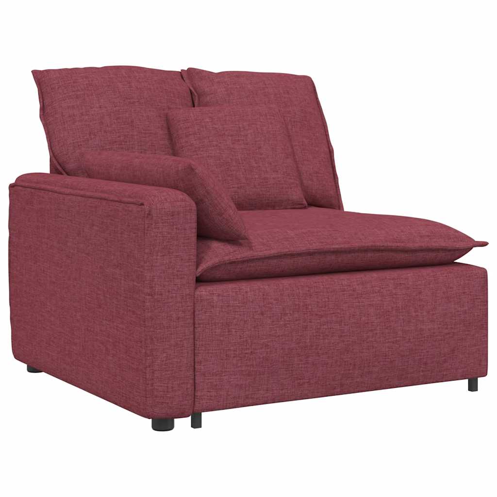 modulsofa med hynder vinrød
