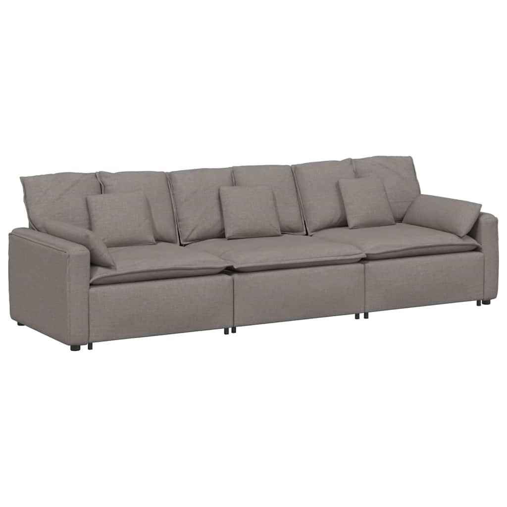 modulsofa med hynder gråbrun