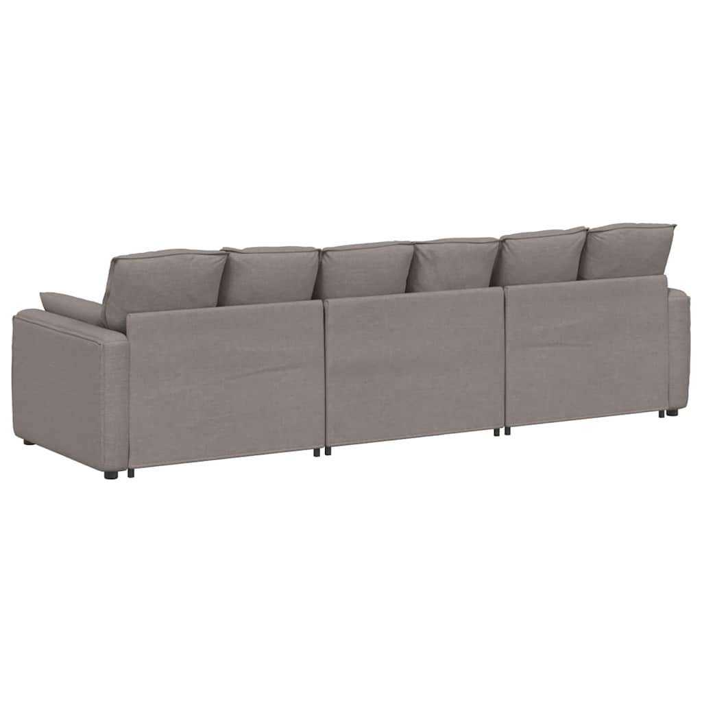 modulsofa med hynder gråbrun