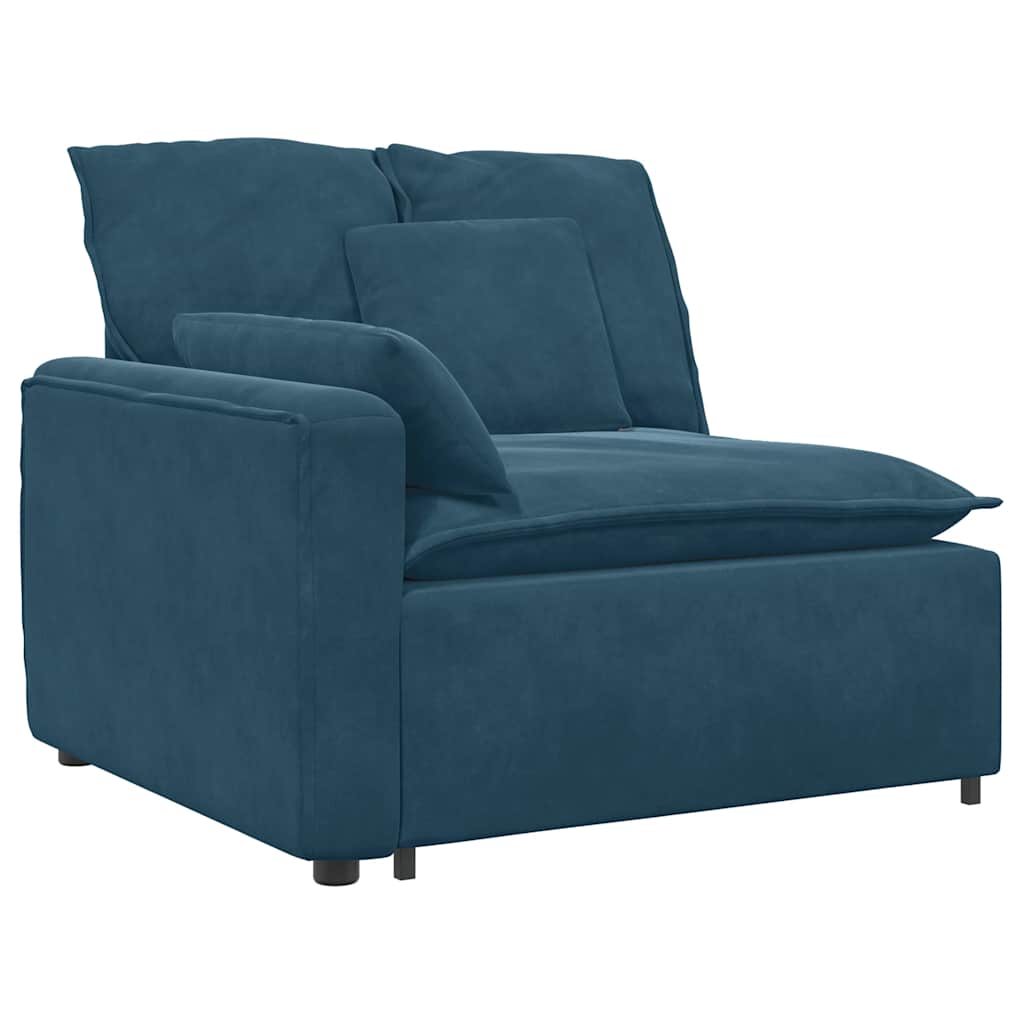modulsofa med hynder blå