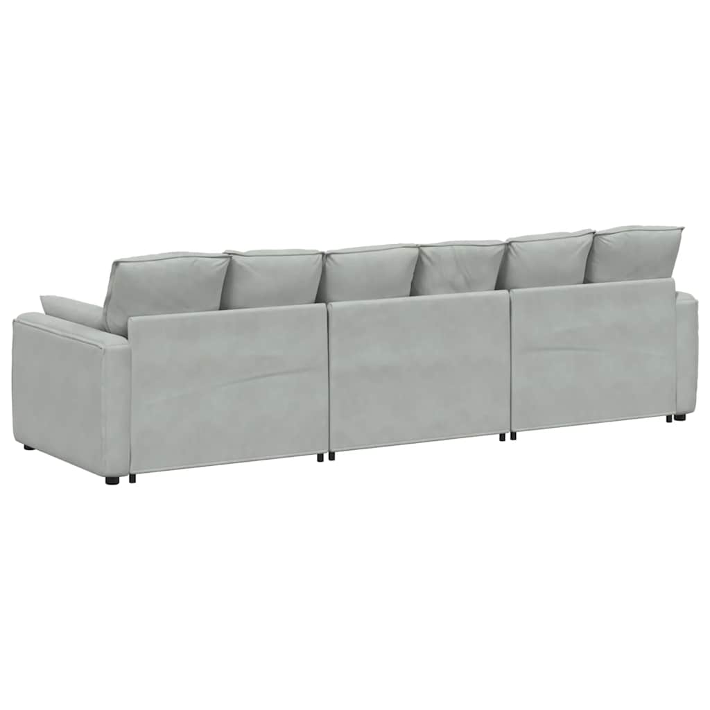 modulsofa med hynder lysegrå