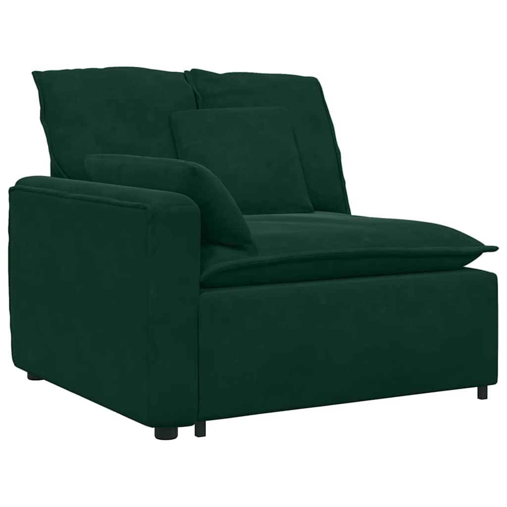 modulsofa med hynder mørkegrøn