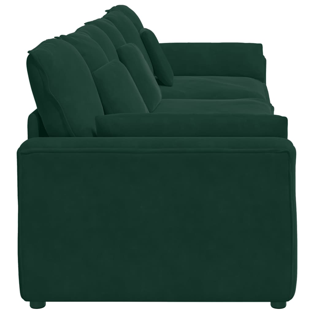 modulsofa med hynder mørkegrøn