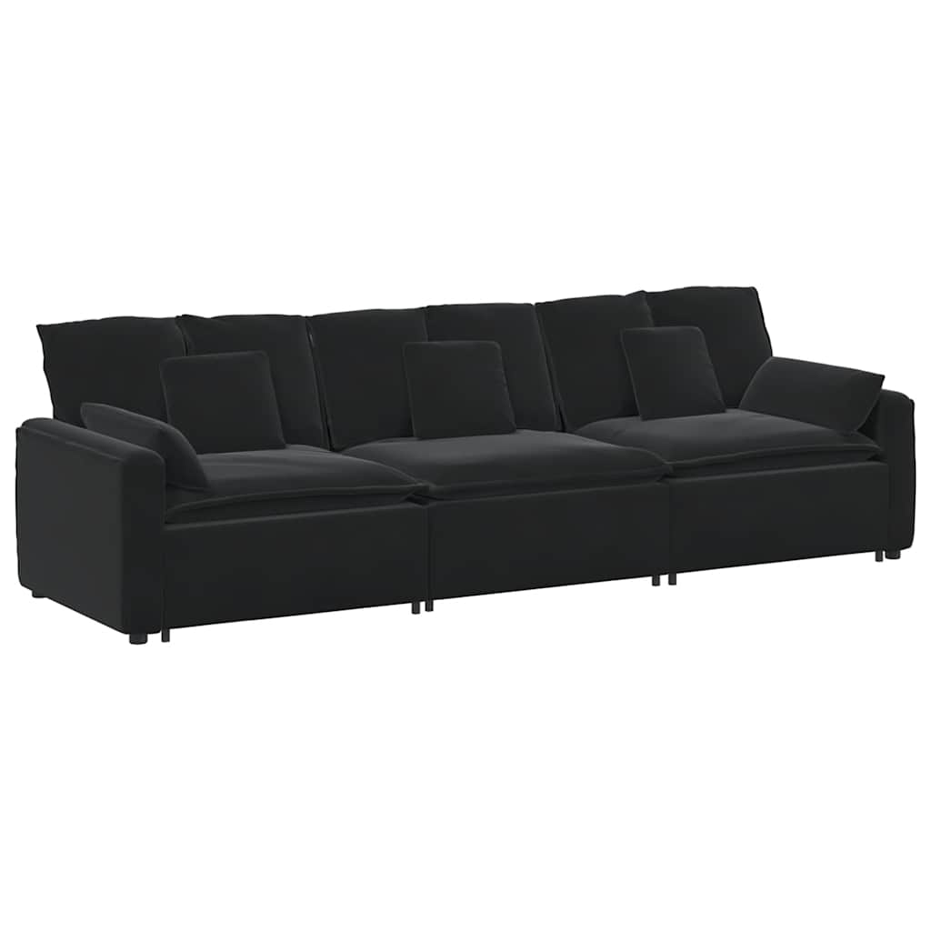 modulsofa med hynder sort