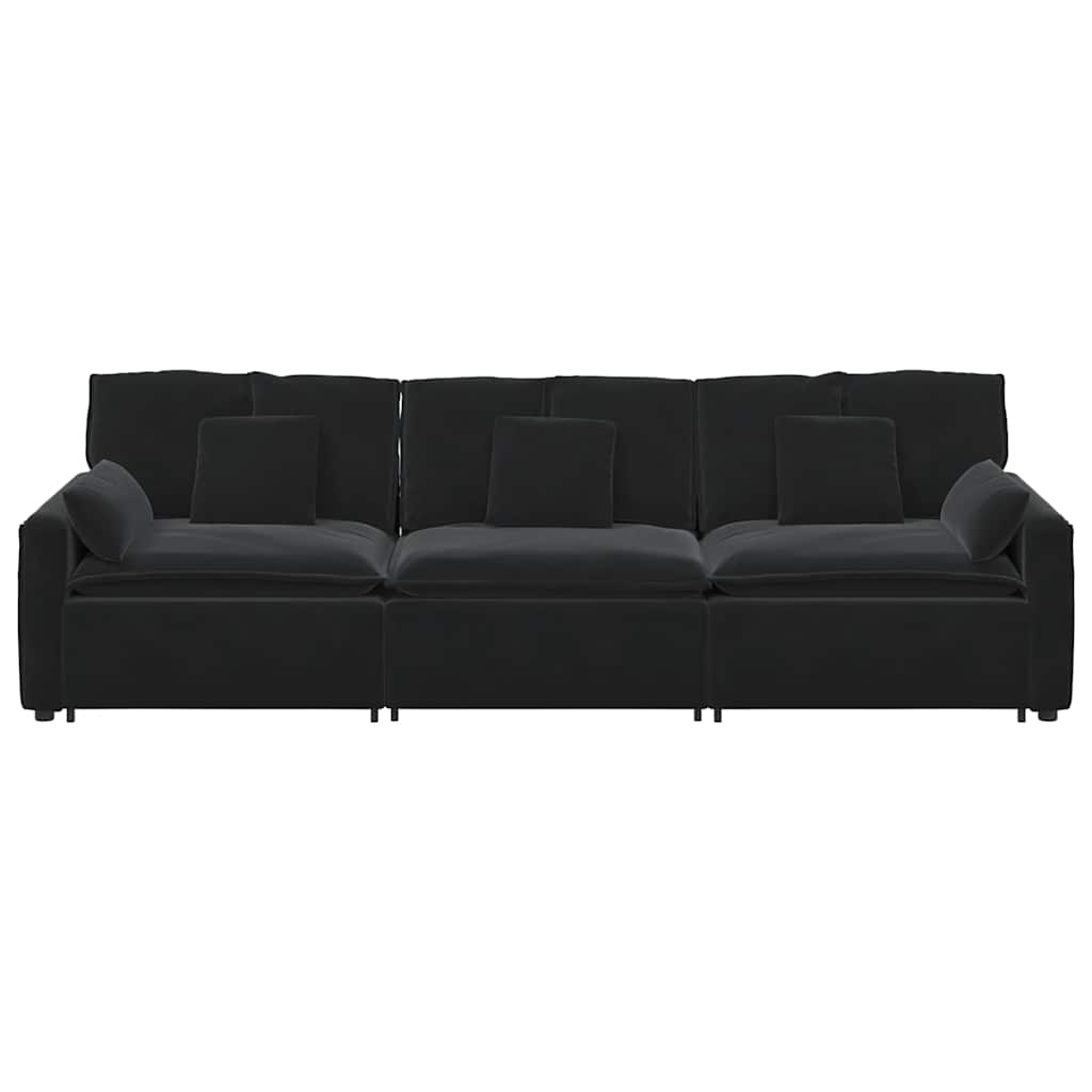 modulsofa med hynder sort
