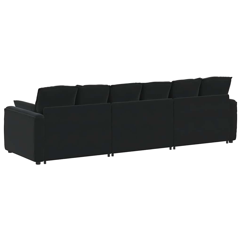 modulsofa med hynder sort