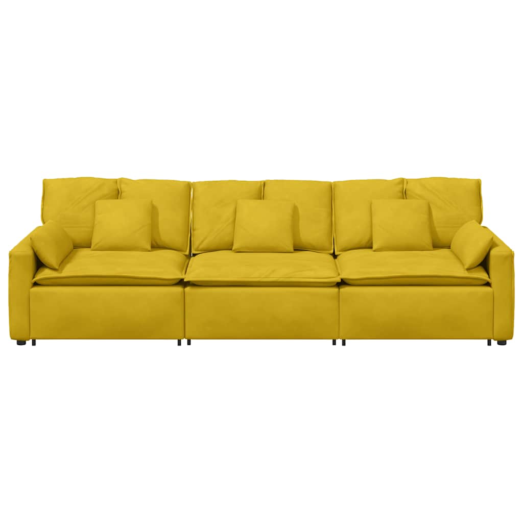 modulsofa med hynder gul