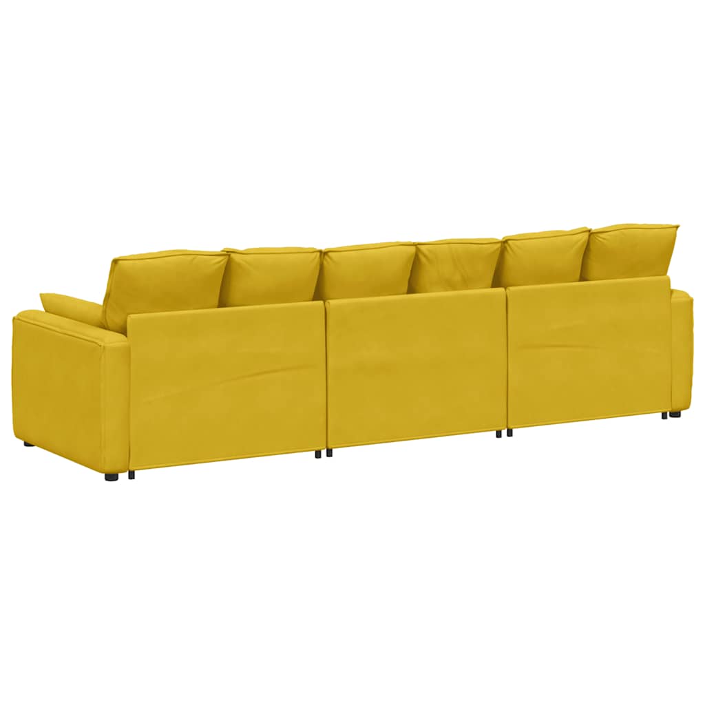 modulsofa med hynder gul