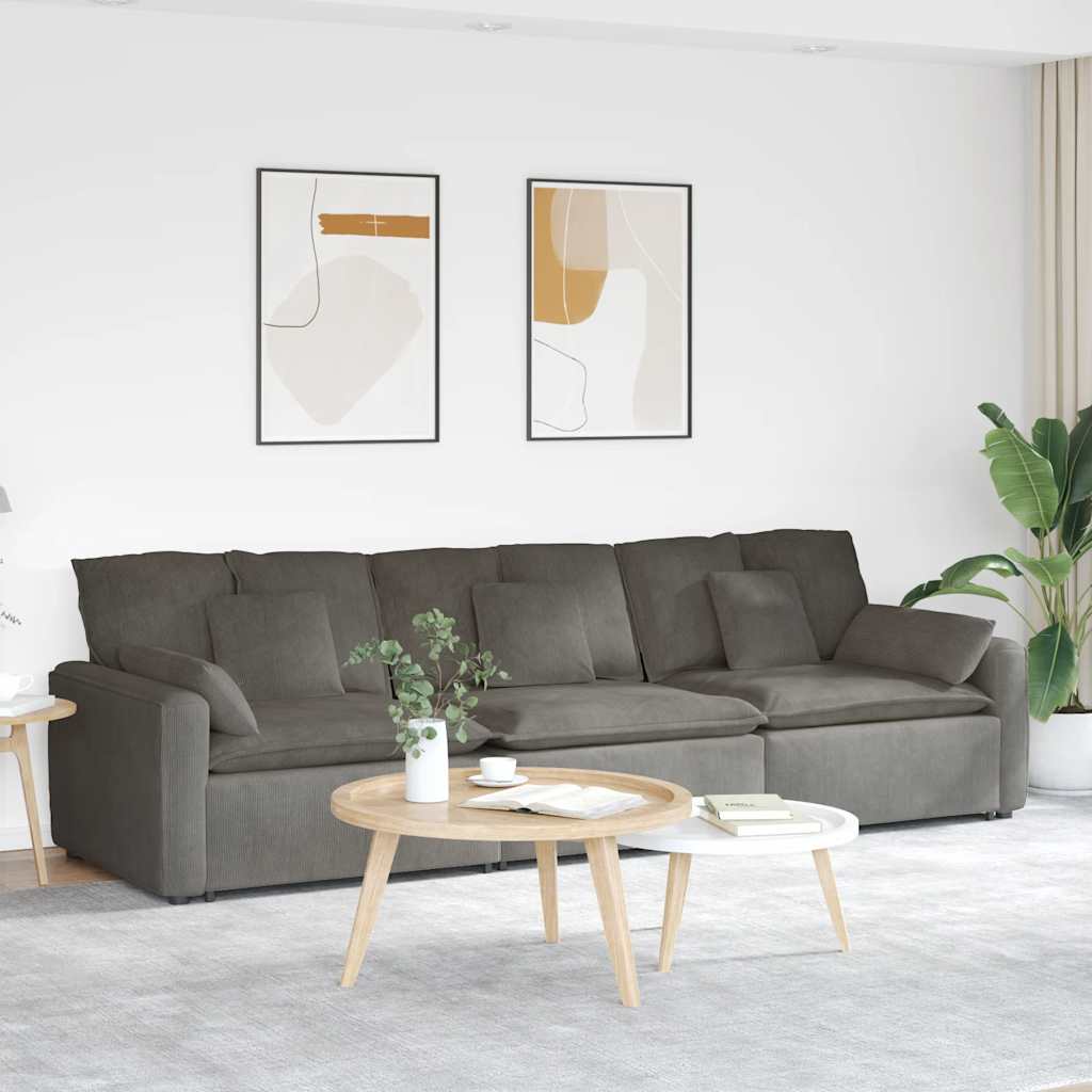 modulsofa med hynder lysegrå
