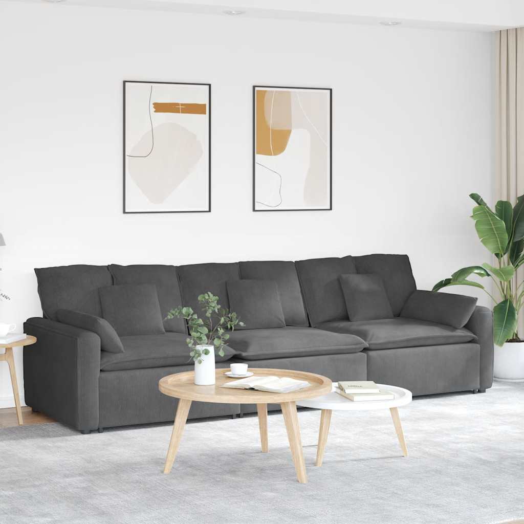 modulsofa med hynder mørkegrå