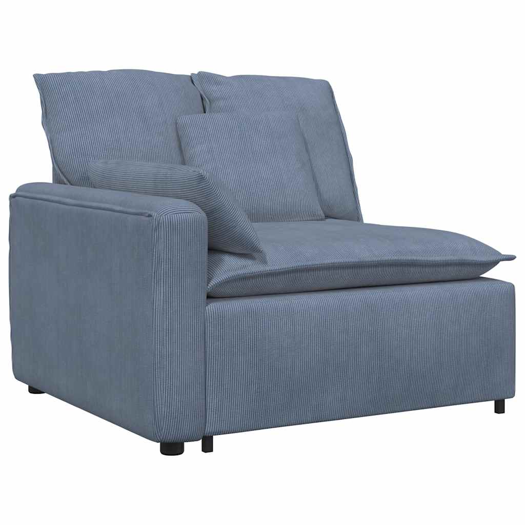 modulsofa med hynder blå