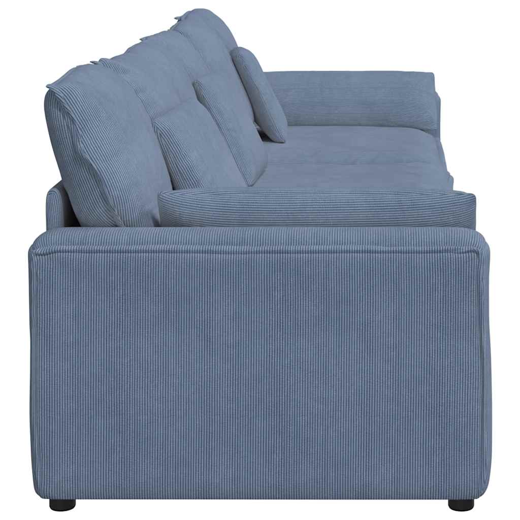 modulsofa med hynder blå