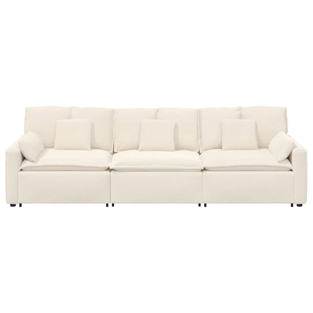 modulsofa med hynder cremefarvet