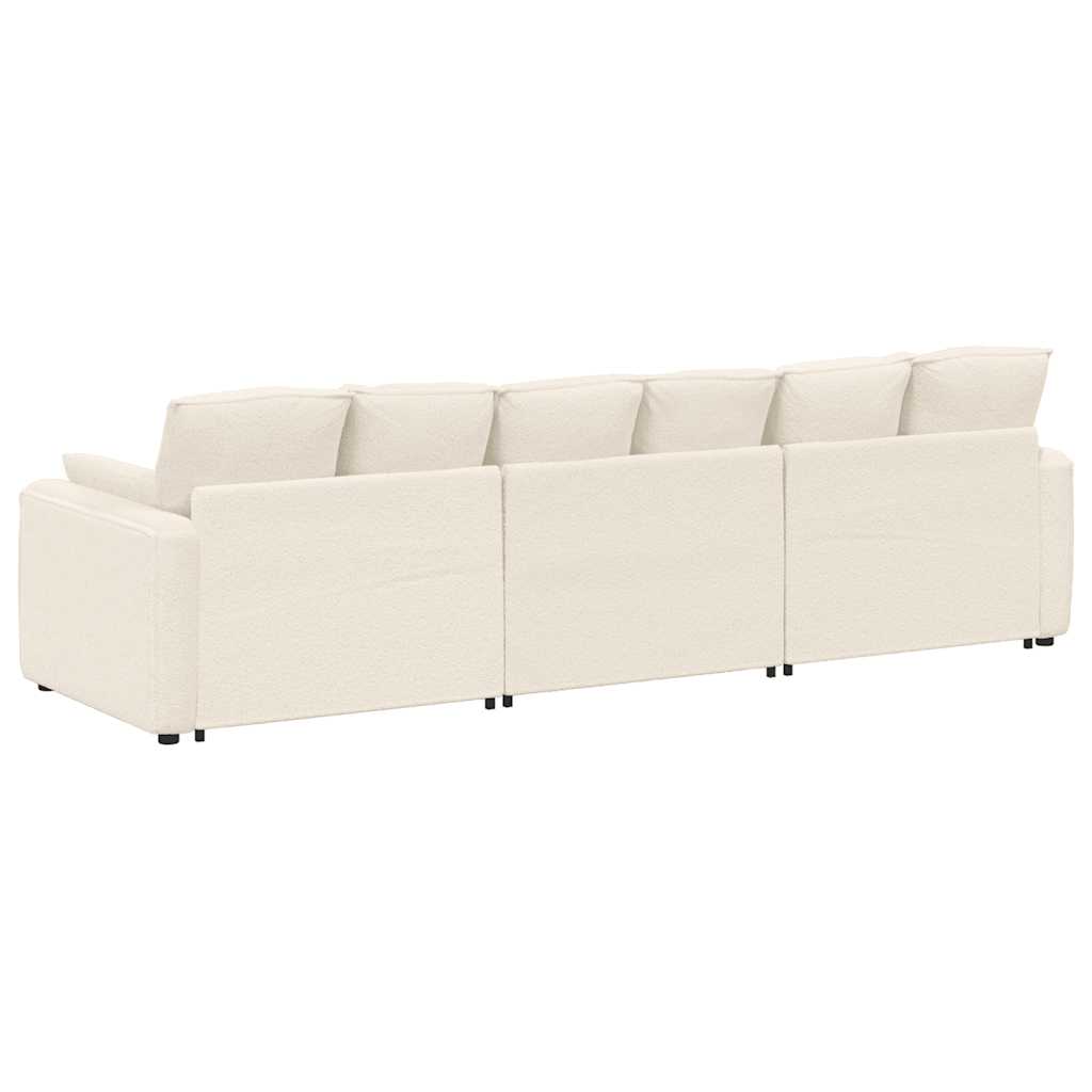 modulsofa med hynder cremefarvet