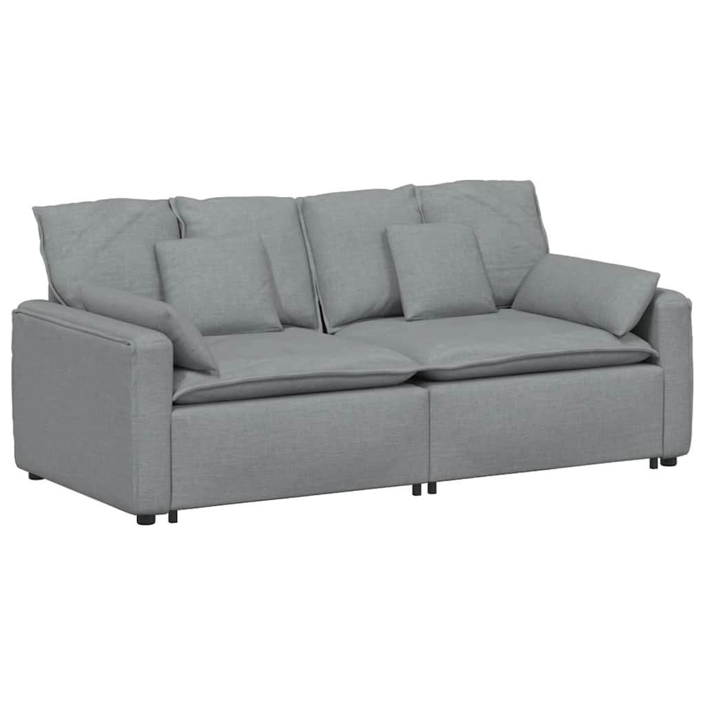 modulsofa med hynder lysegrå