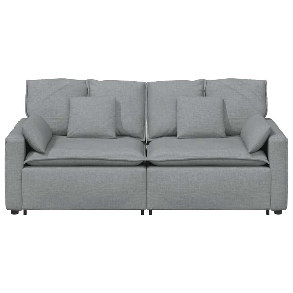 modulsofa med hynder lysegrå