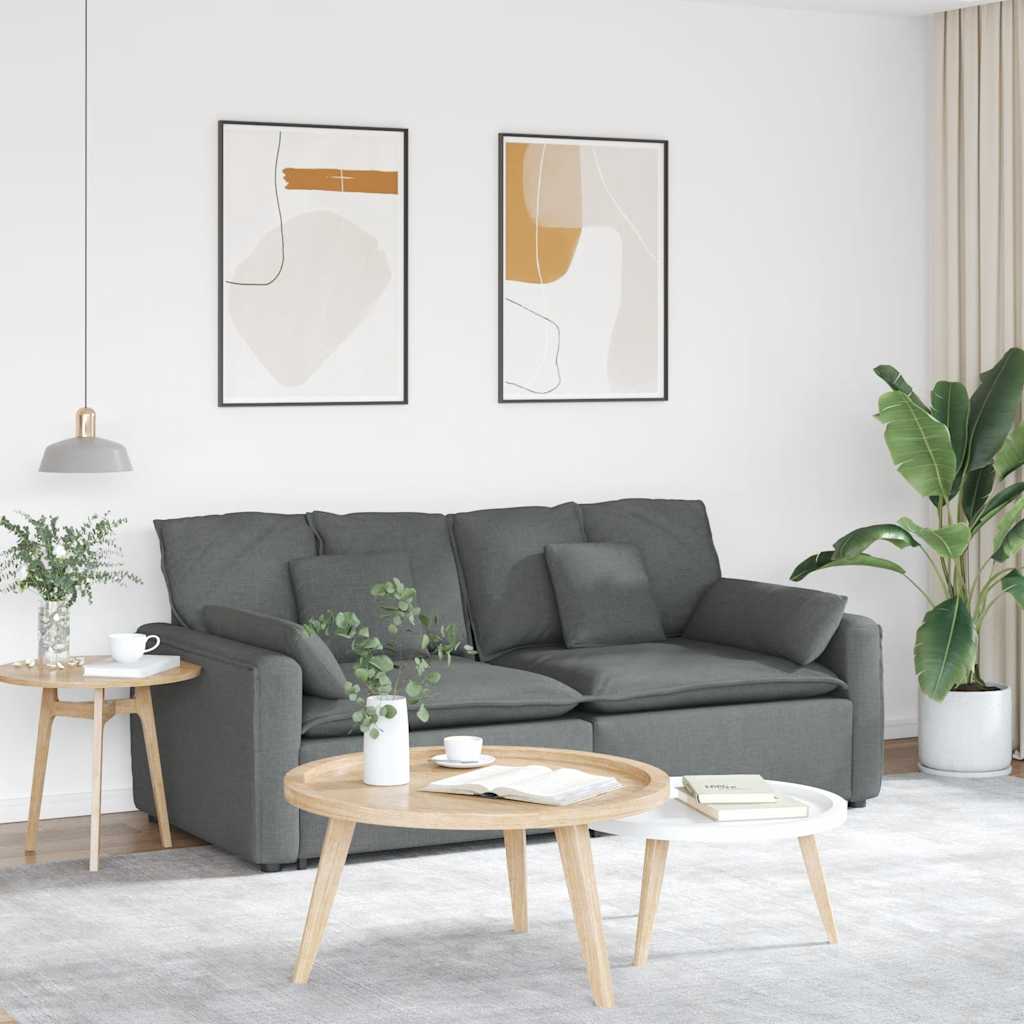 modulsofa med hynder mørkegrå