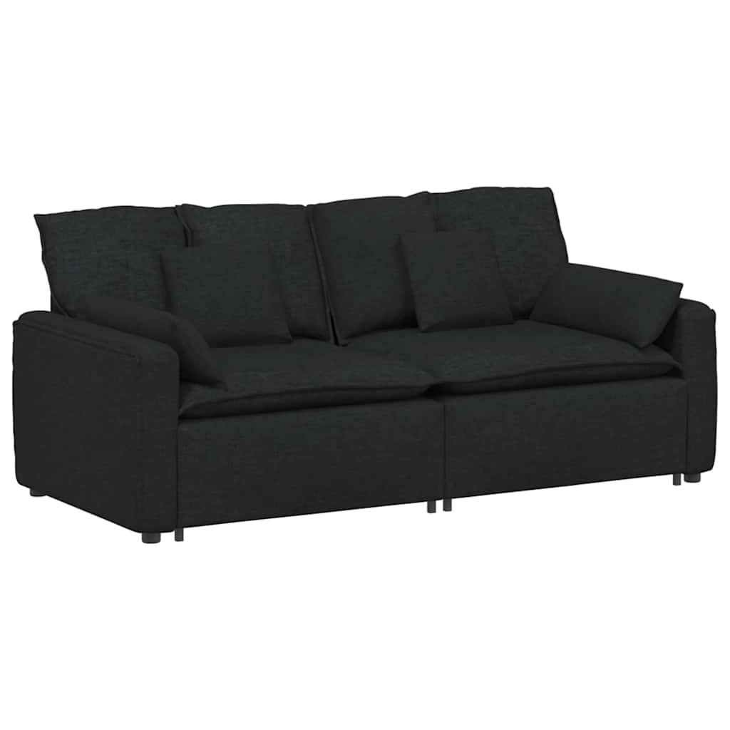 modulsofa med hynder sort