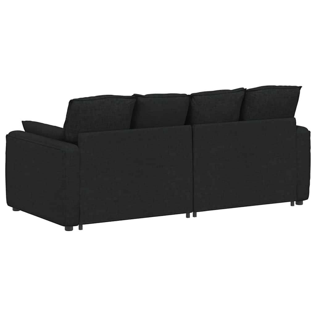 modulsofa med hynder sort